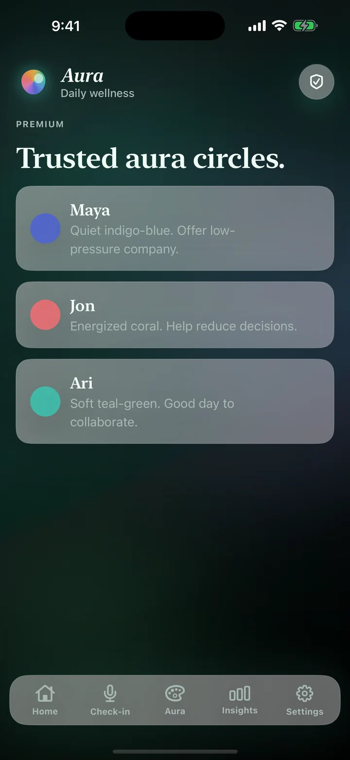 Aura trusted connections demonstration on iOS