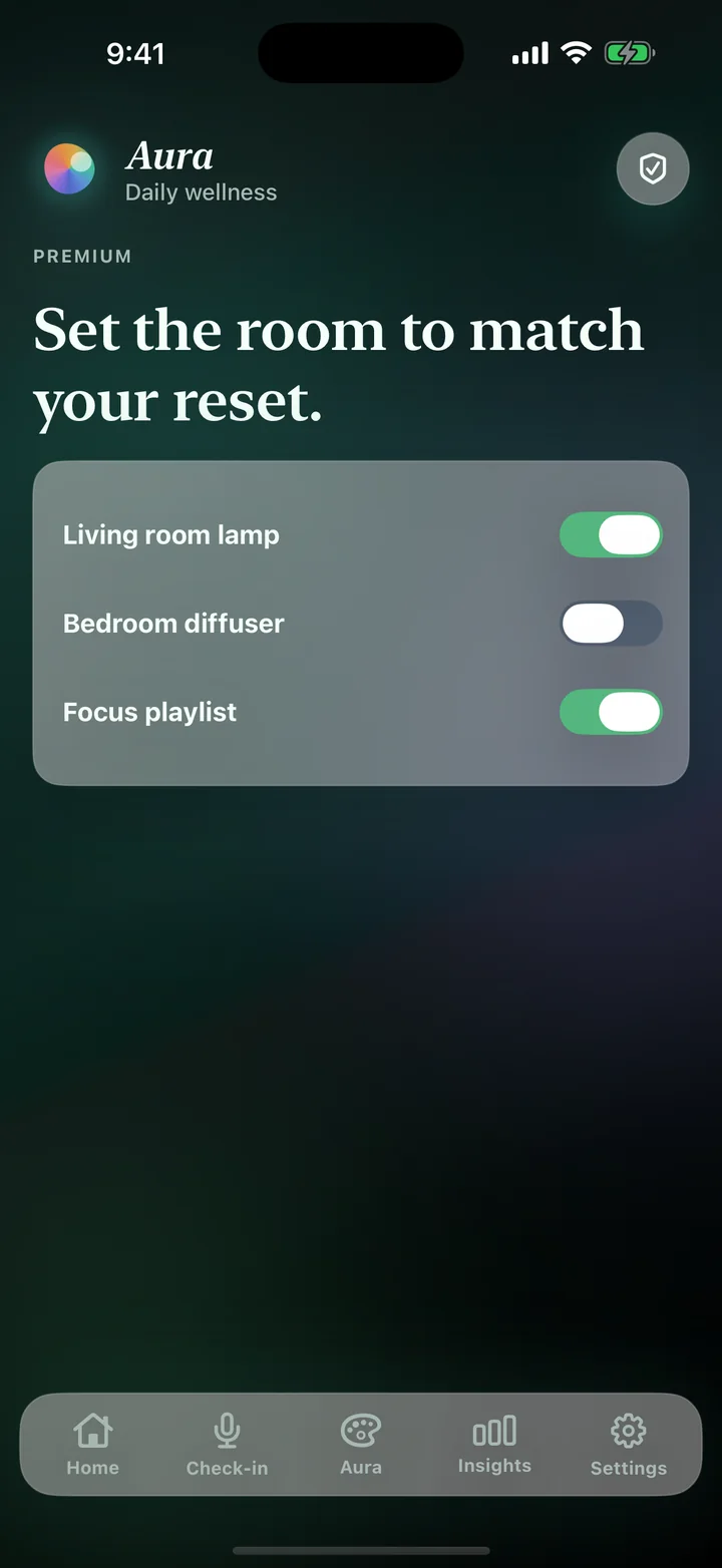 Aura Smart Home demonstration on iOS