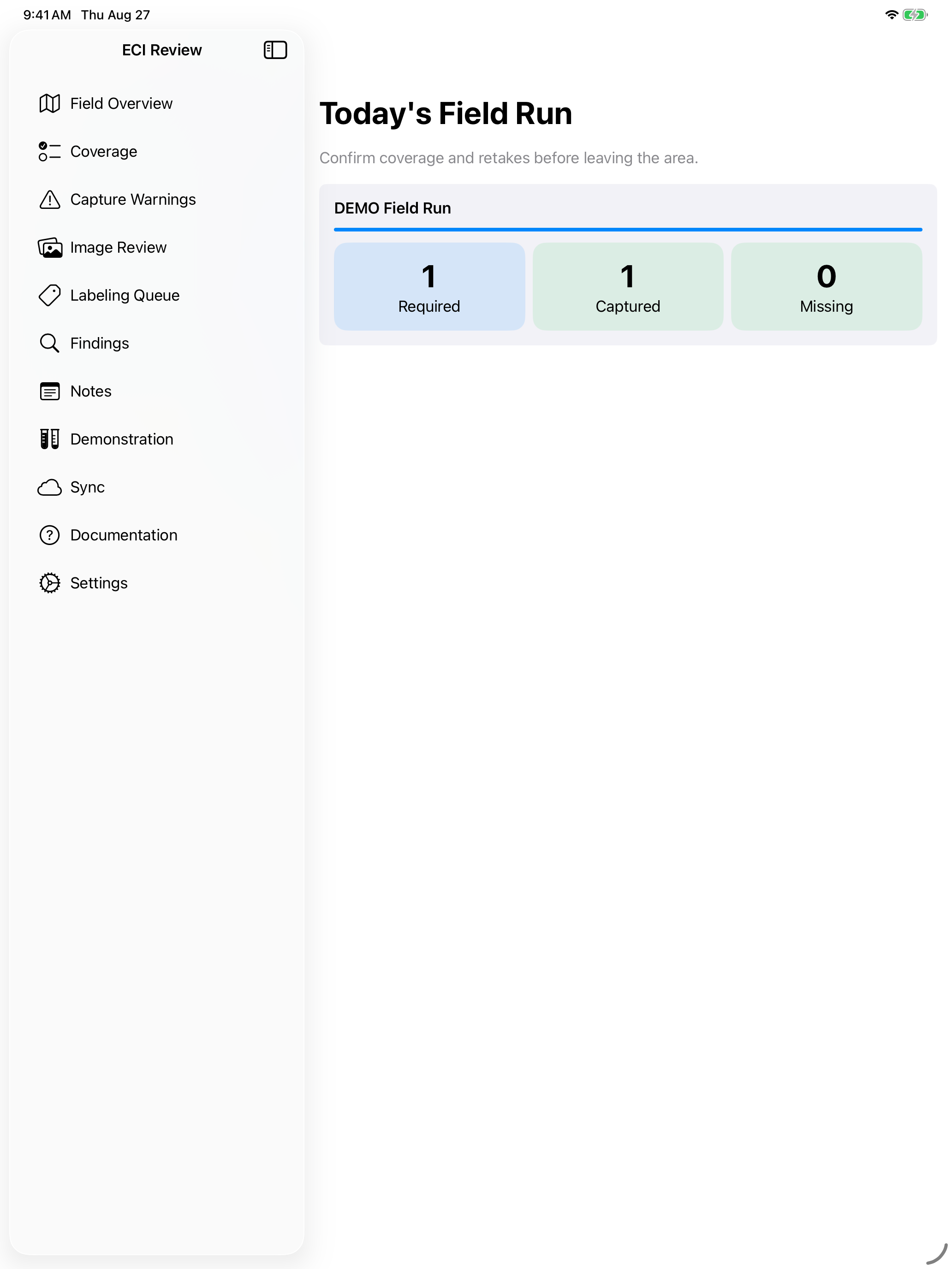 ECI iPad field review experience