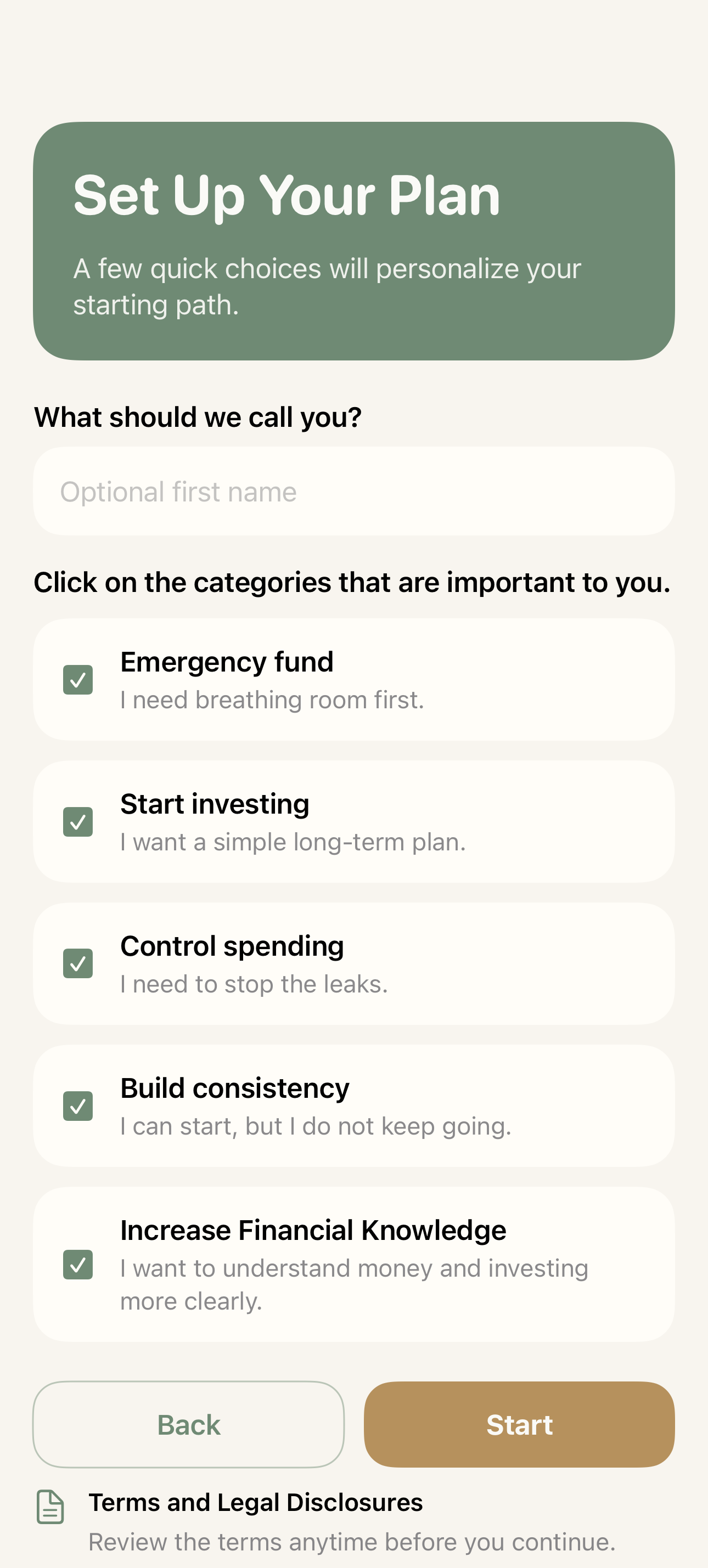 iOS setup screen