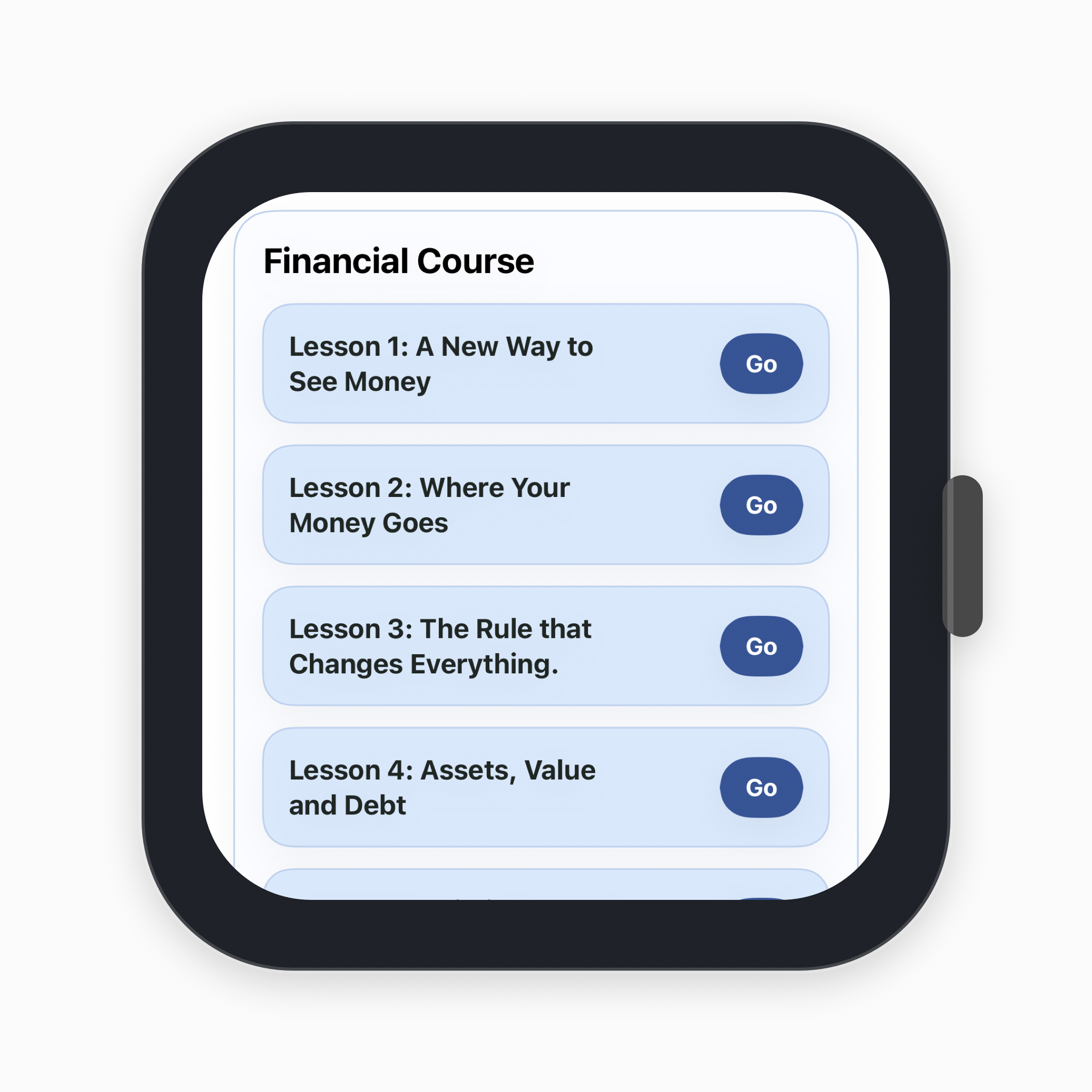 iOS watch roadmap mockup