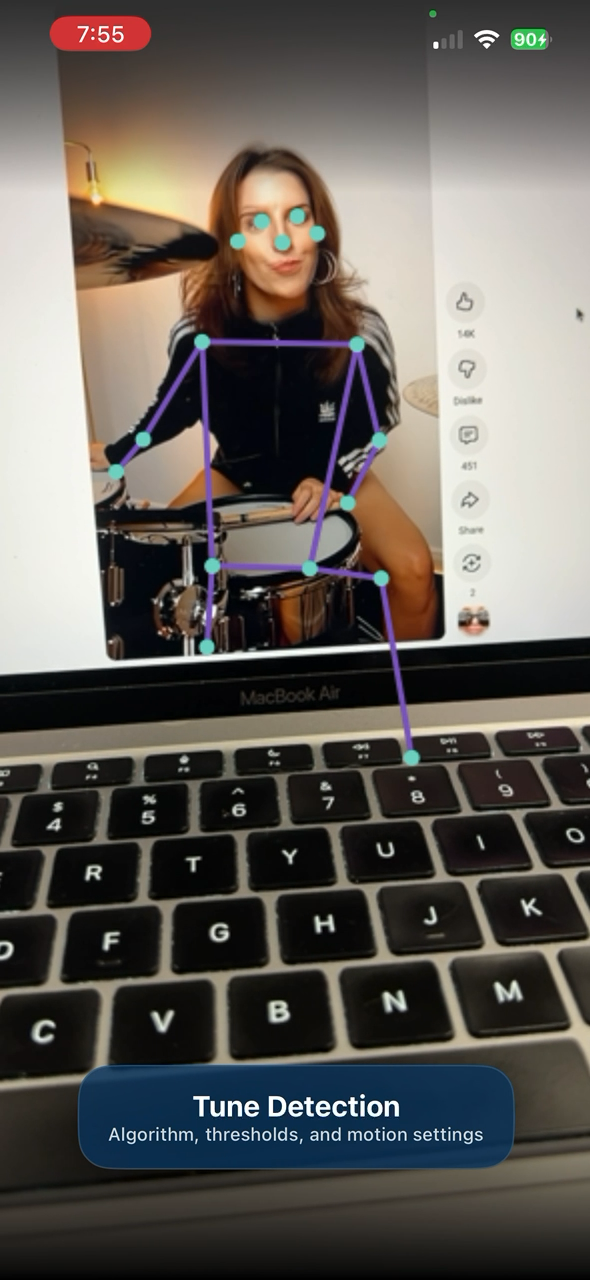 BodyGeometry Movement tracking screenshot