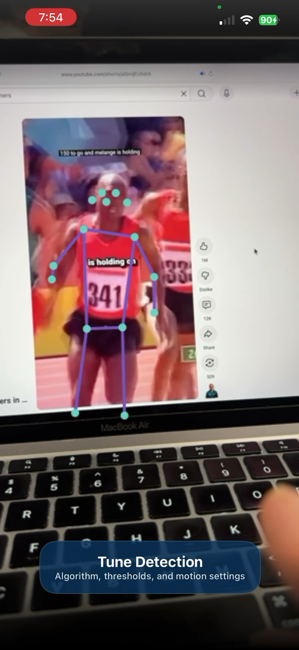 BodyGeometry Pose detection screenshot
