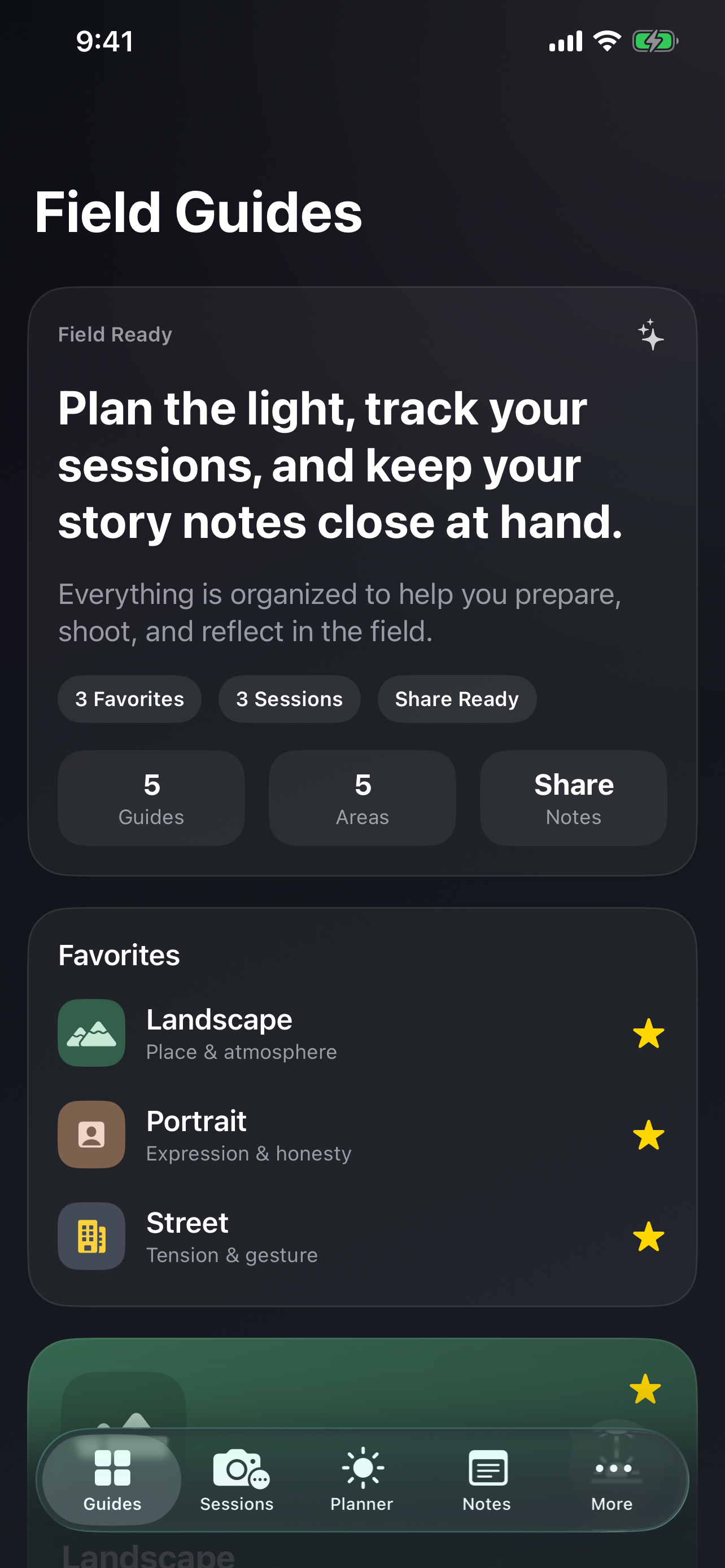 Photography Field Guide Guides screenshot
